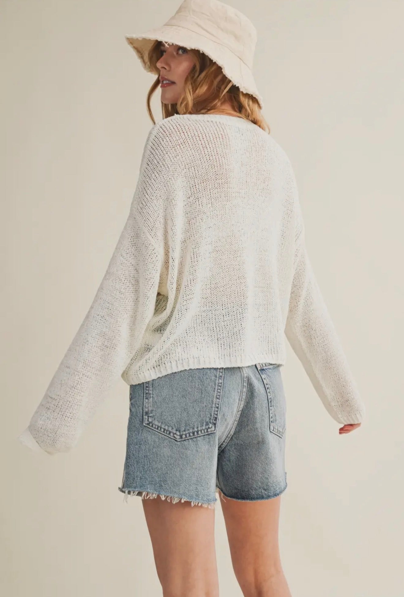 Miou Muse White Knit Sweater