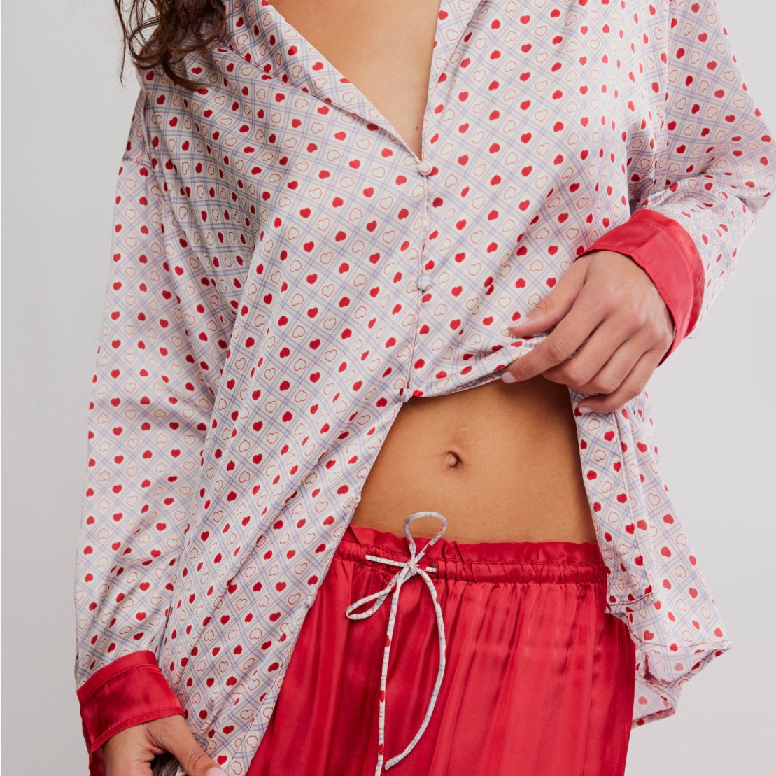 Free People Dreamy Days PJ Set (Heart Print)