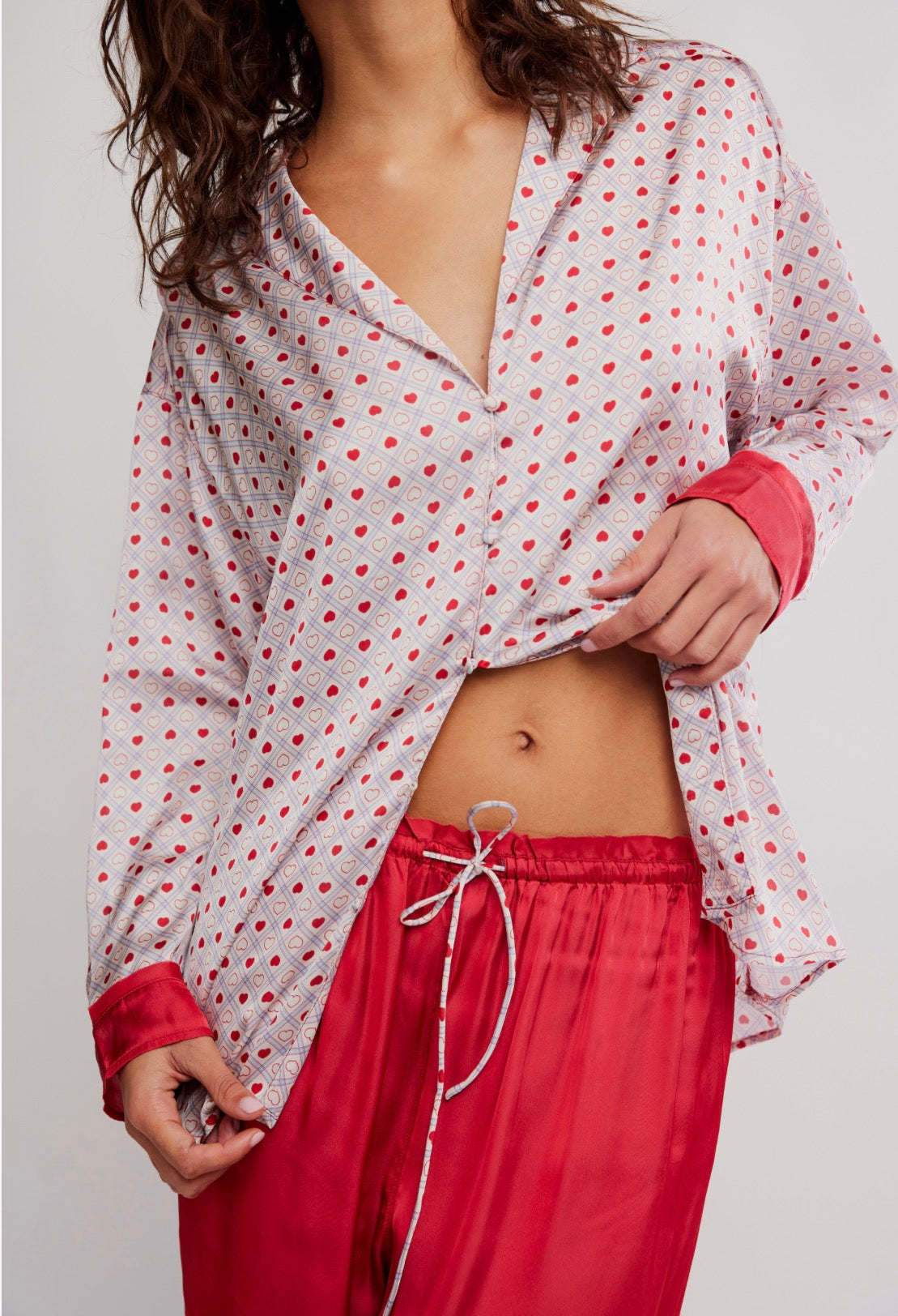 Free People Dreamy Days PJ Set (Heart Print)