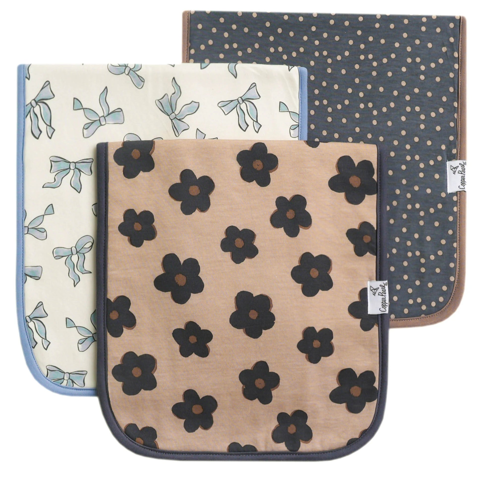 Copper Pearl Burp Cloth Set (3pk)