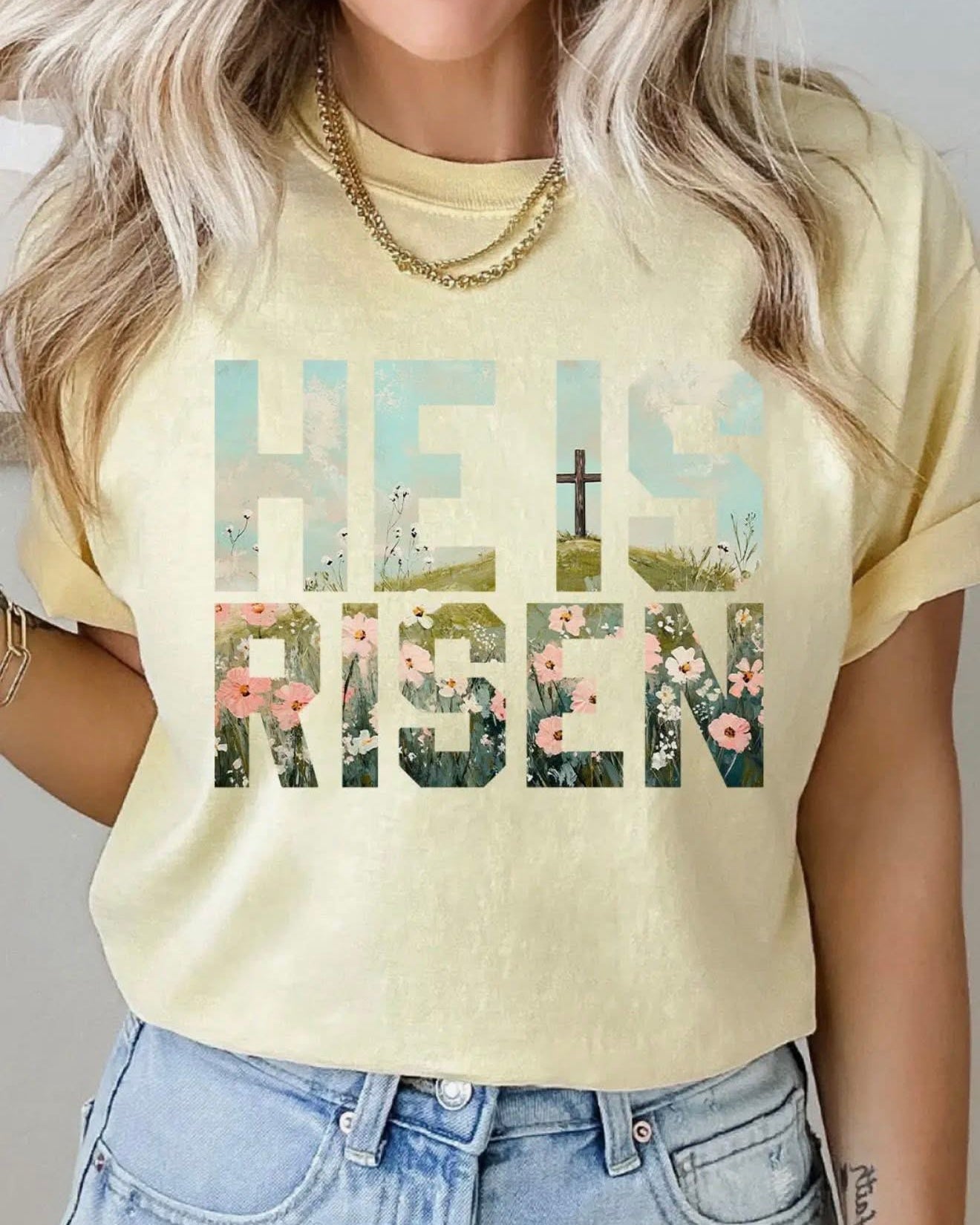 He Is Risen Comfort Colors Tee