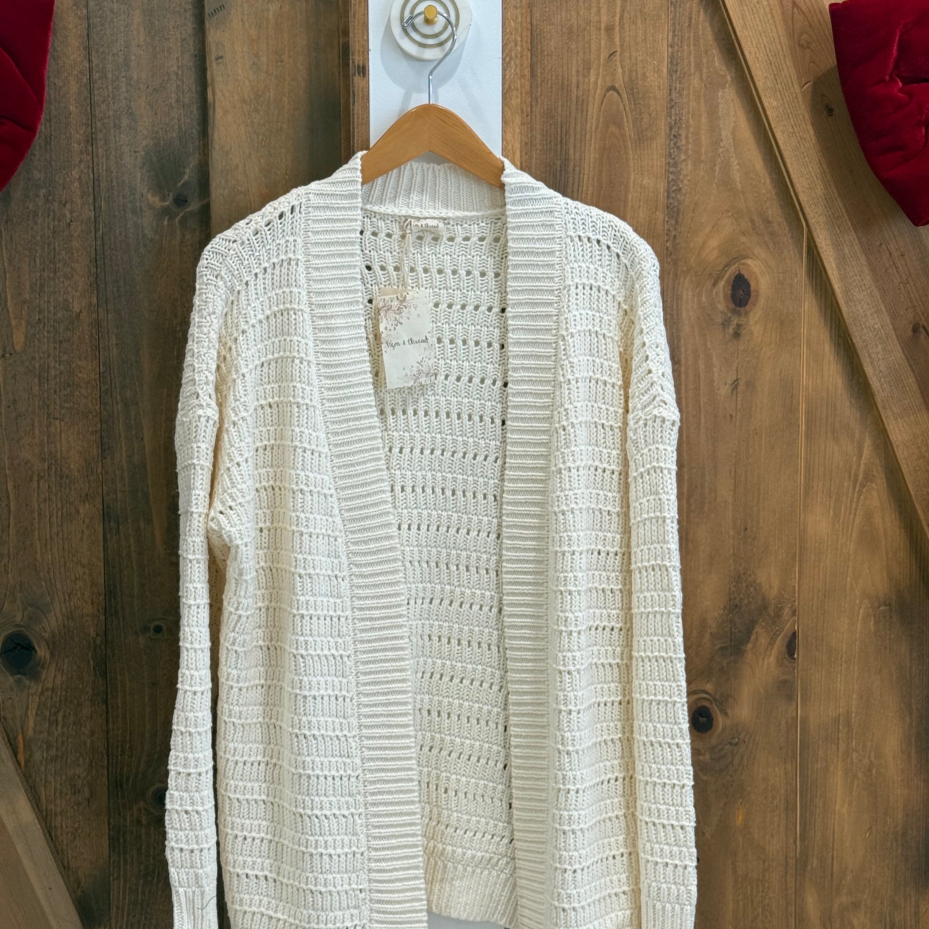 Hem & Thread Open Stitch Cardigan