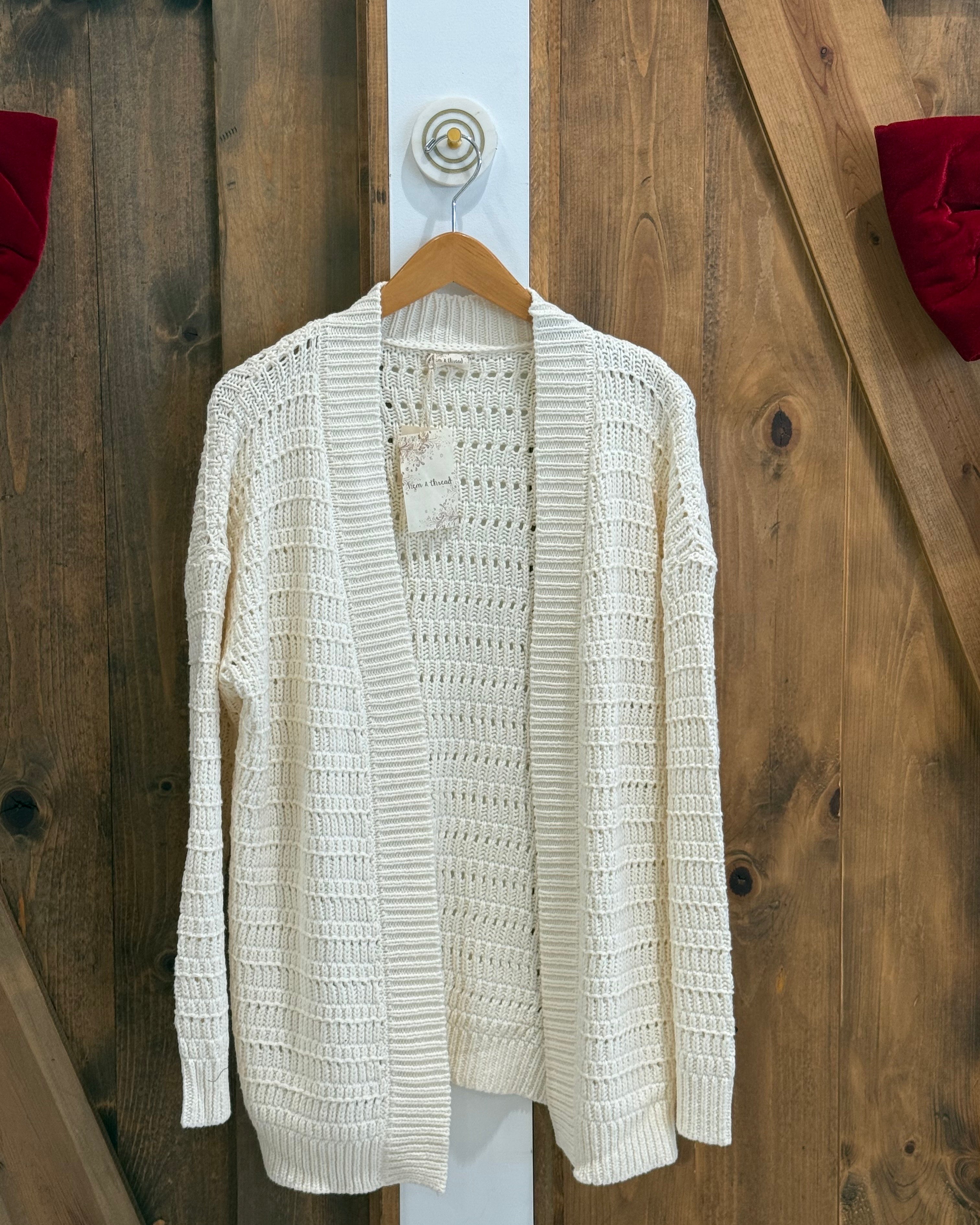 Hem & Thread Open Stitch Cardigan
