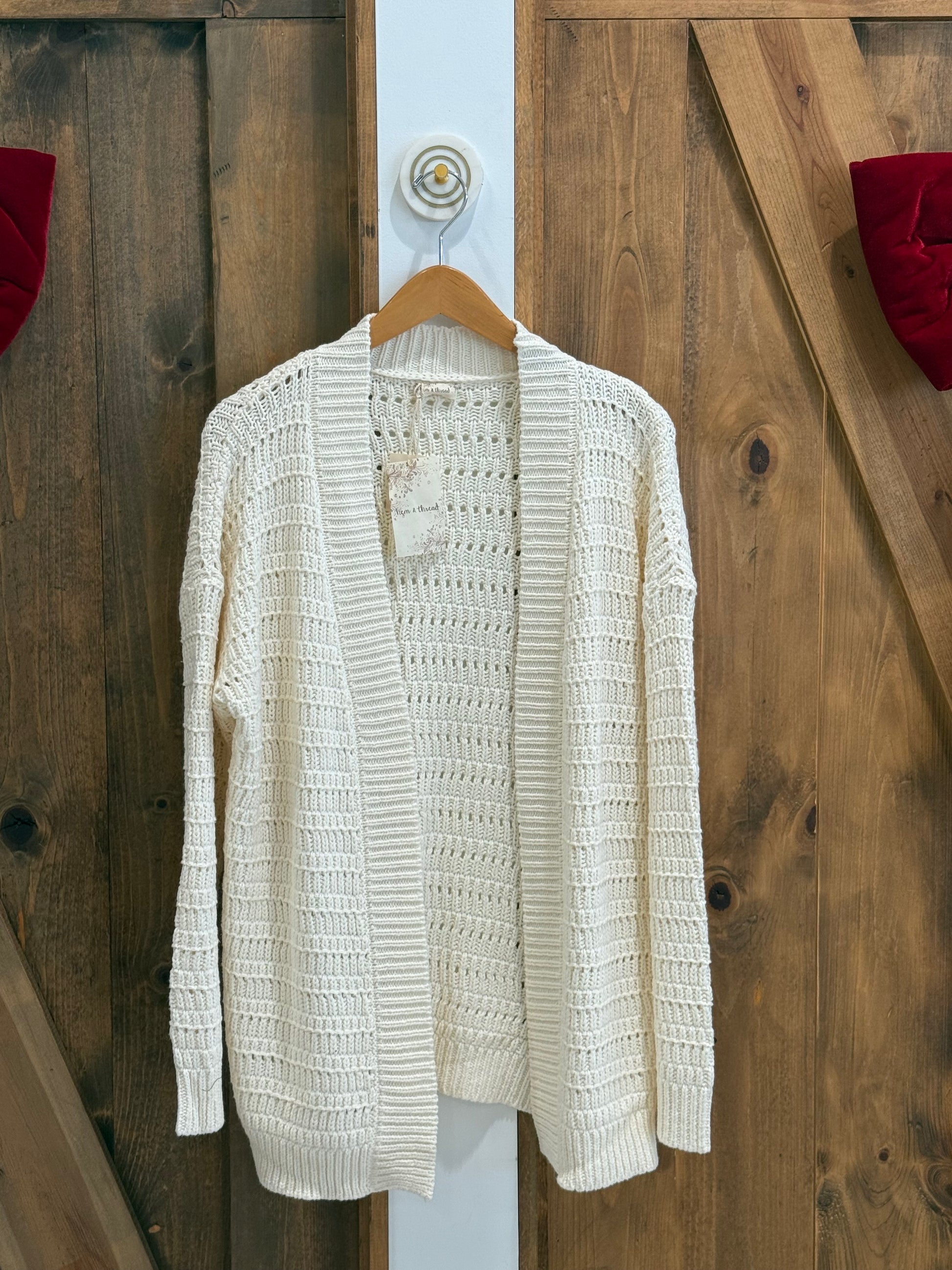 Hem & Thread Open Stitch Cardigan