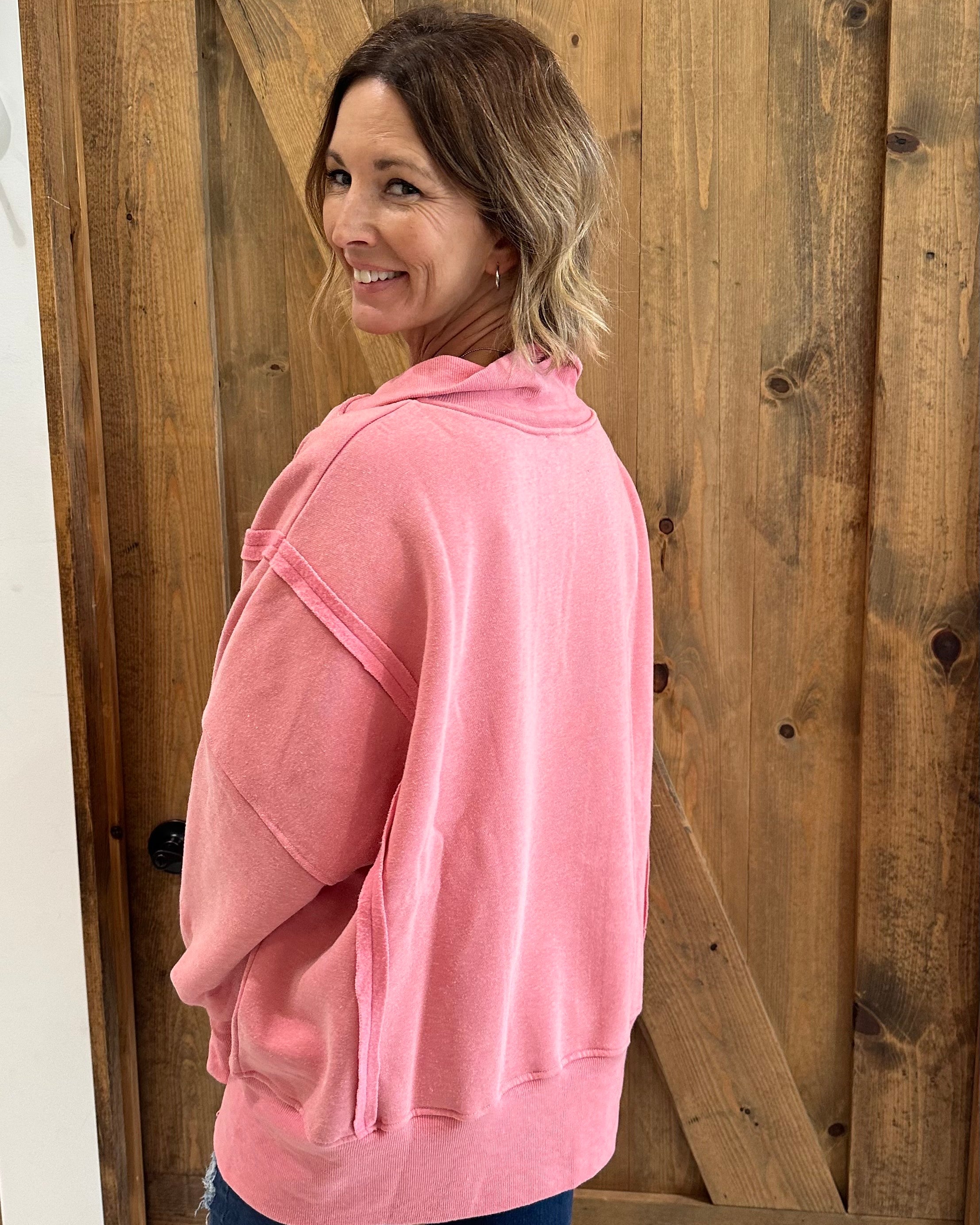 Quarter Snap Sweatfleece Top
