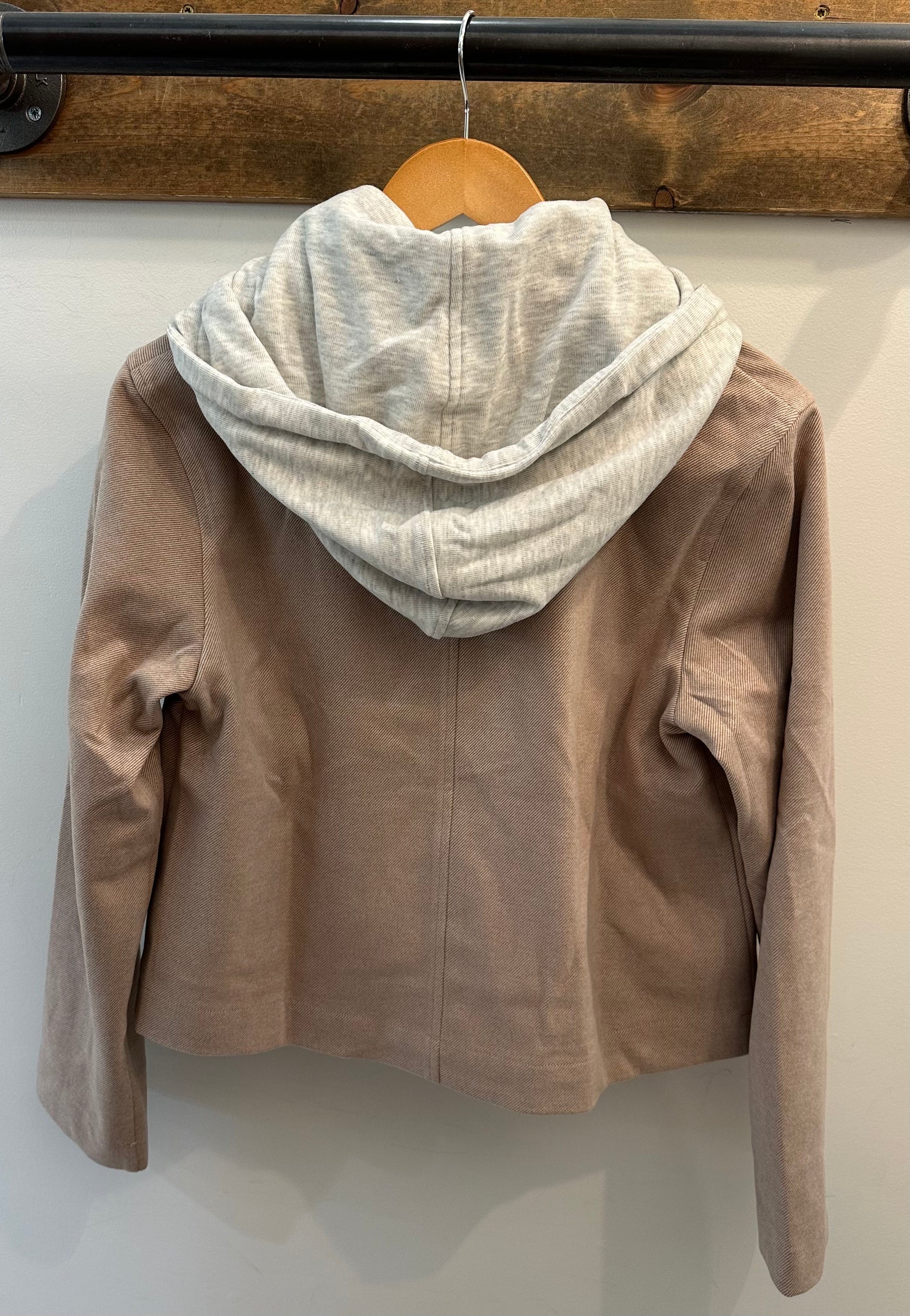 Double Breast Two-Fer Crop Jacket