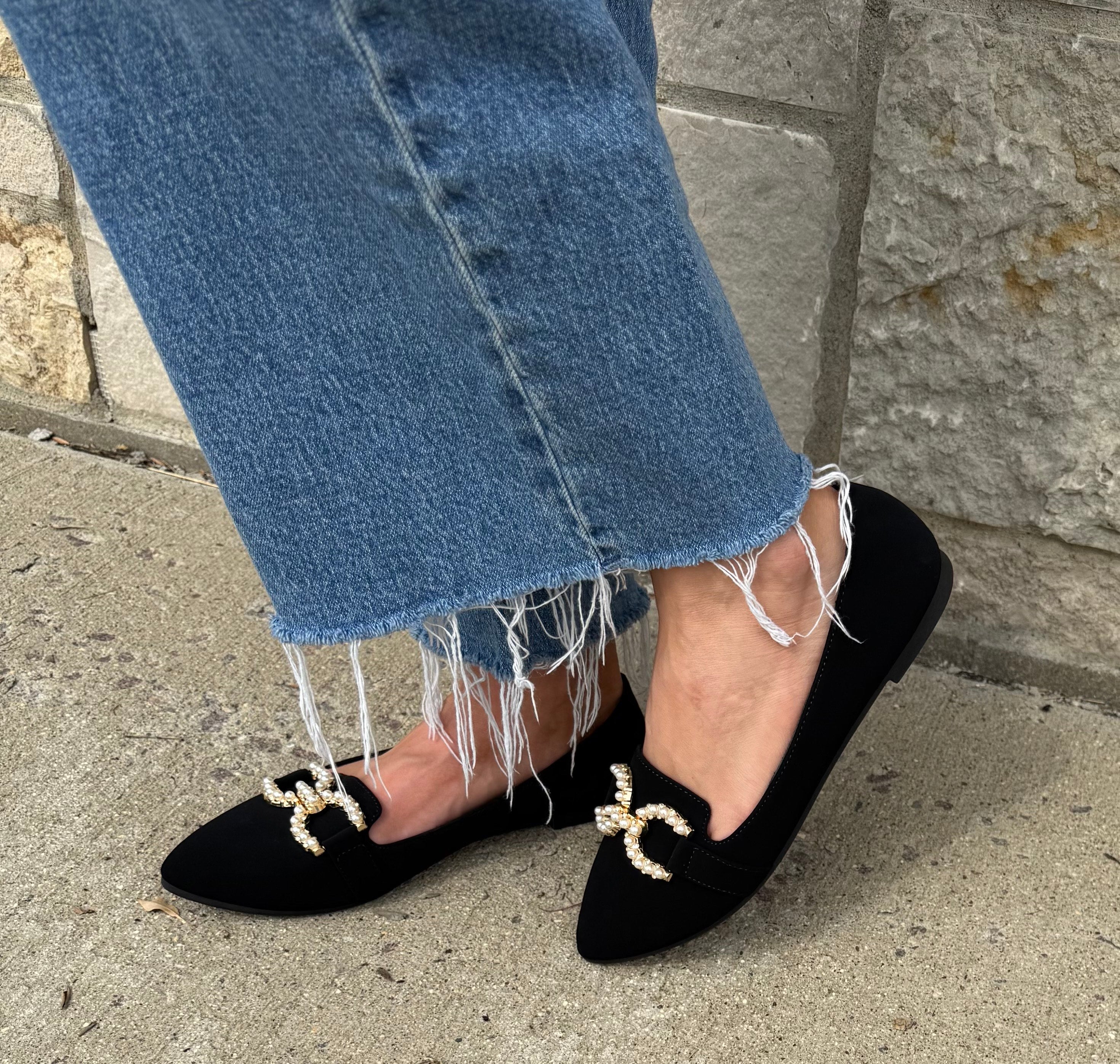 Top Moda Black Brielle Flats