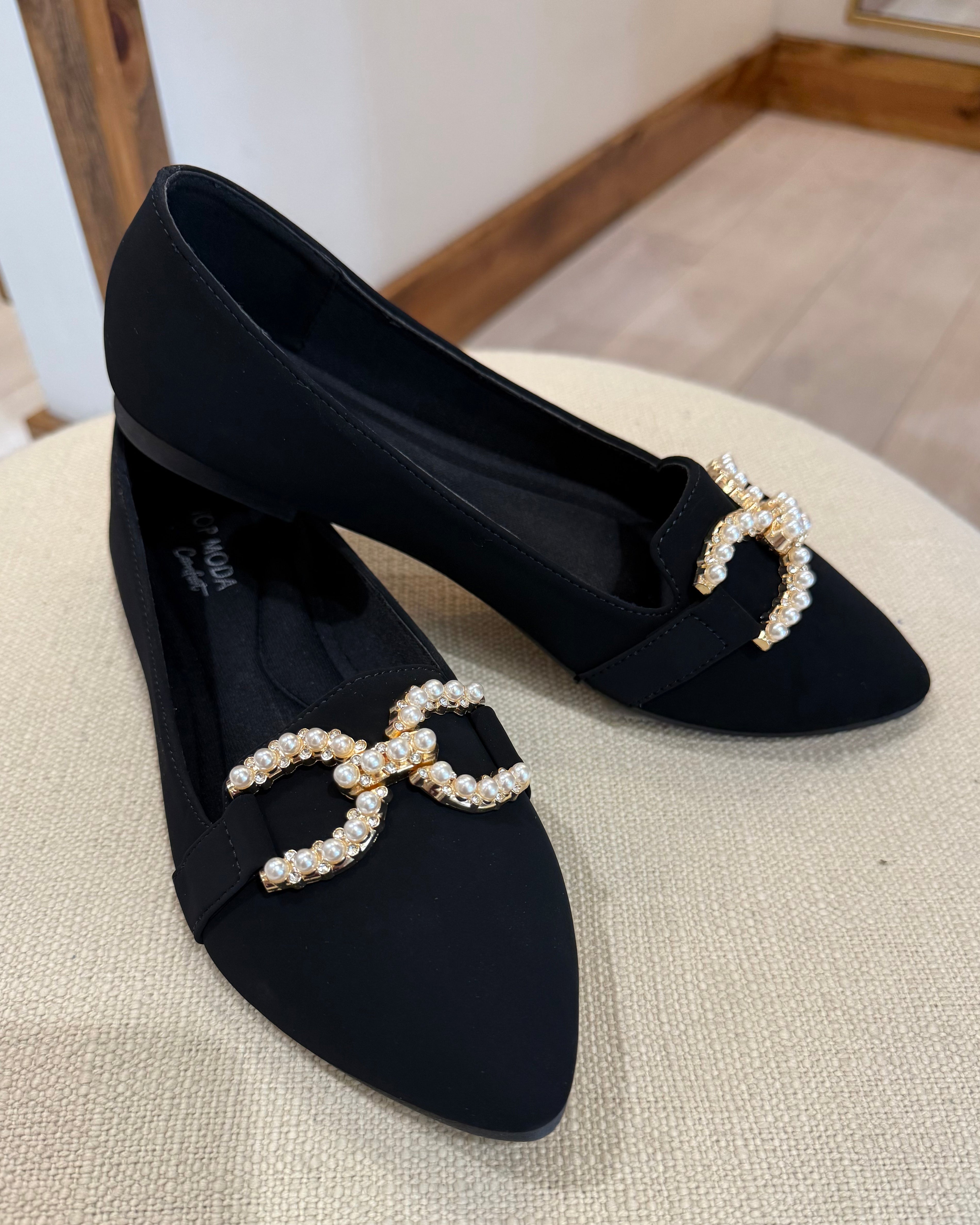 Top Moda Black Brielle Flats