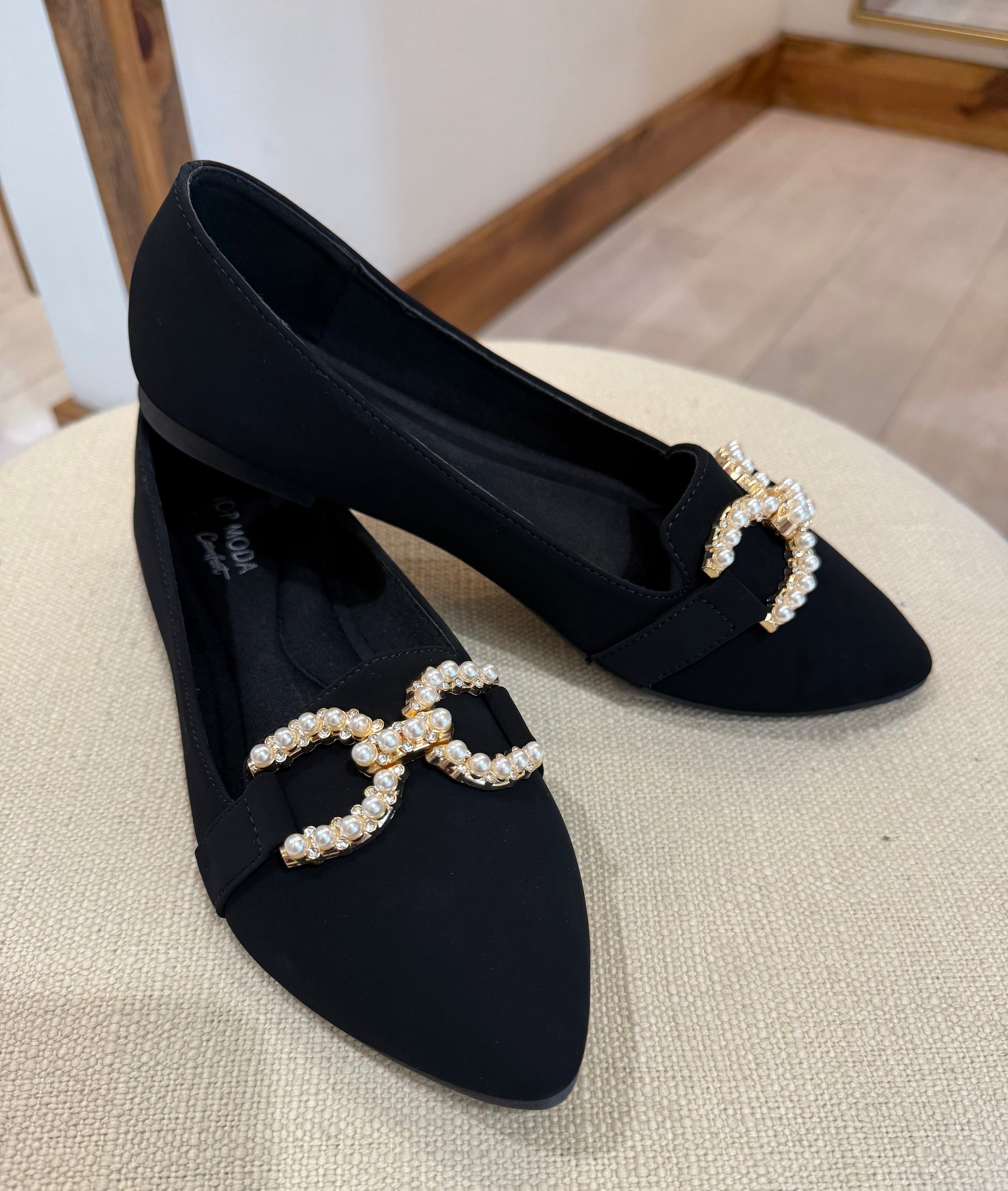 Top Moda Black Brielle Flats