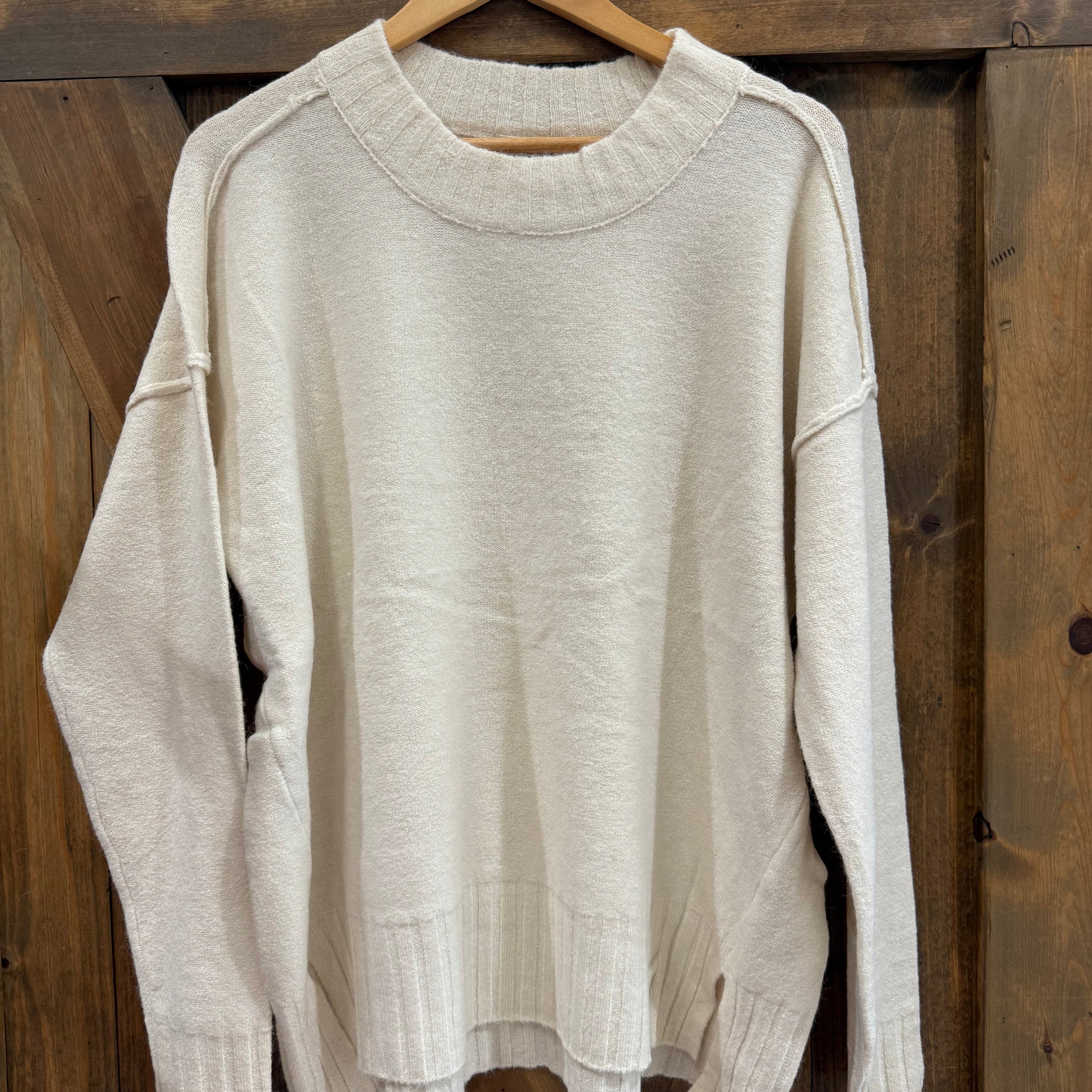 Relaxed Fit Whip Cream Sweater