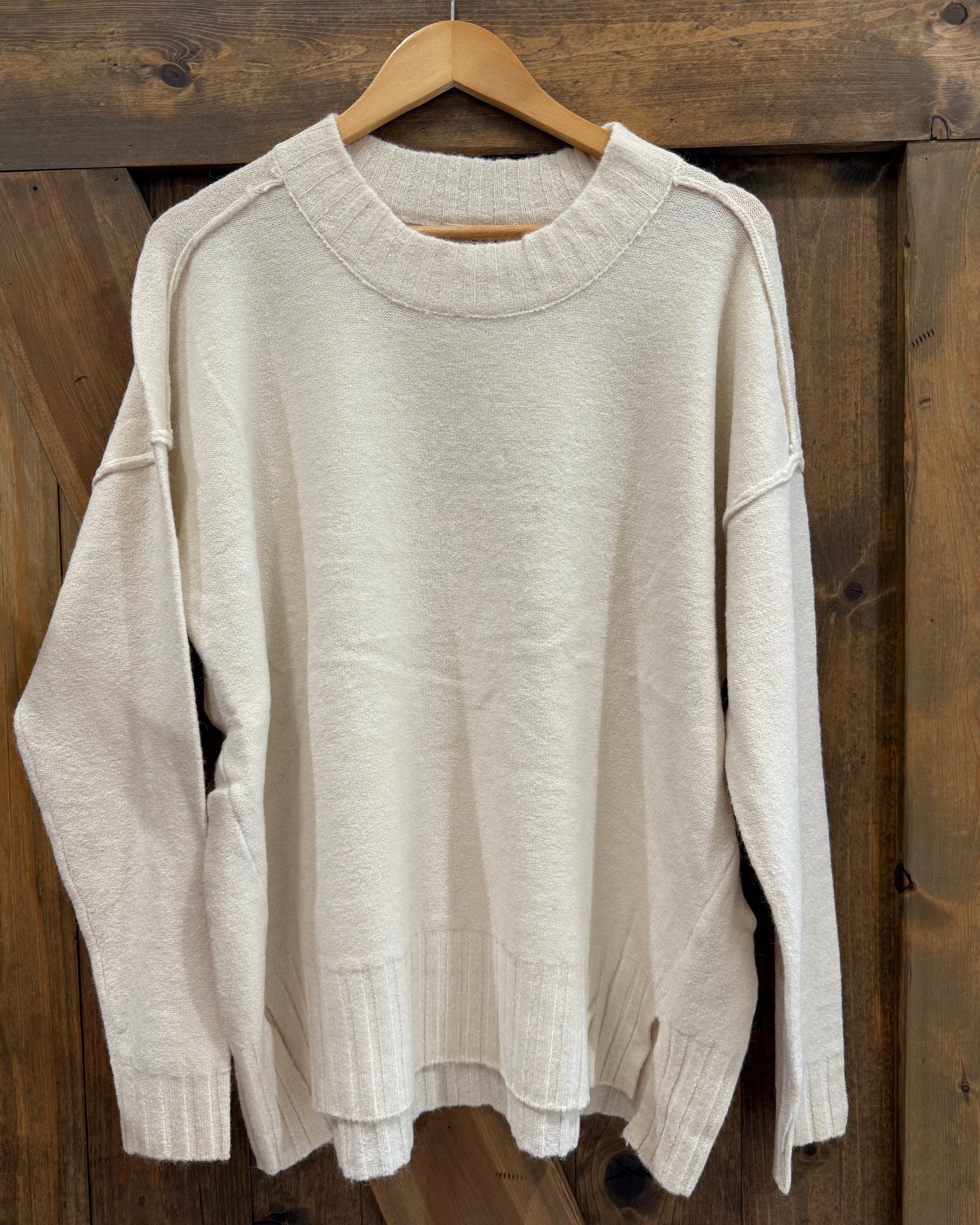 Relaxed Fit Whip Cream Sweater