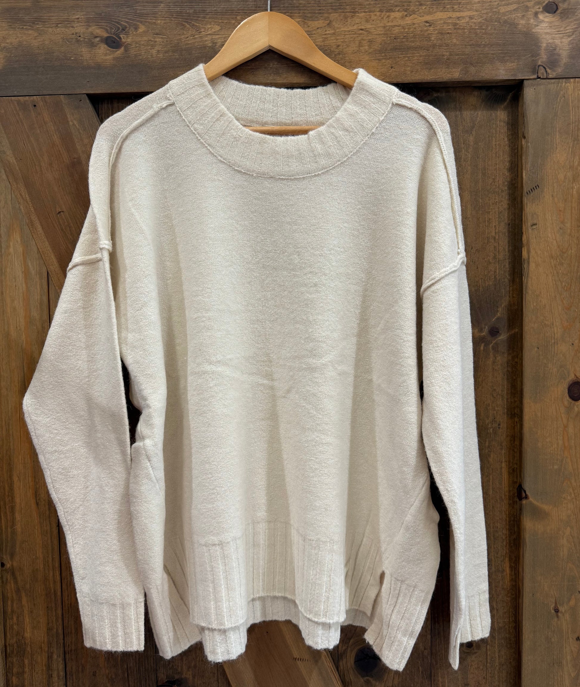 Relaxed Fit Whip Cream Sweater