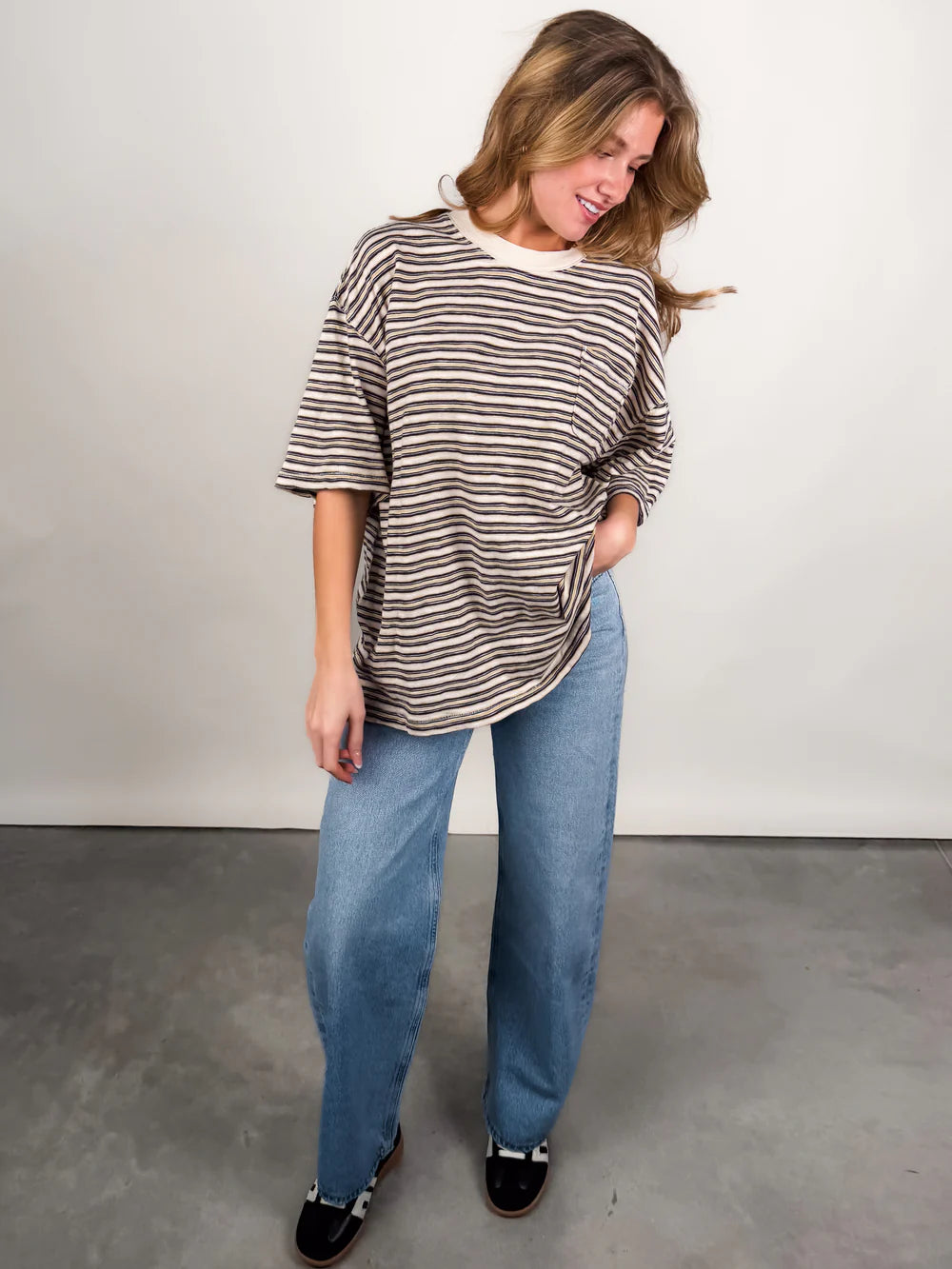 All Love Stipe Pocket Tee