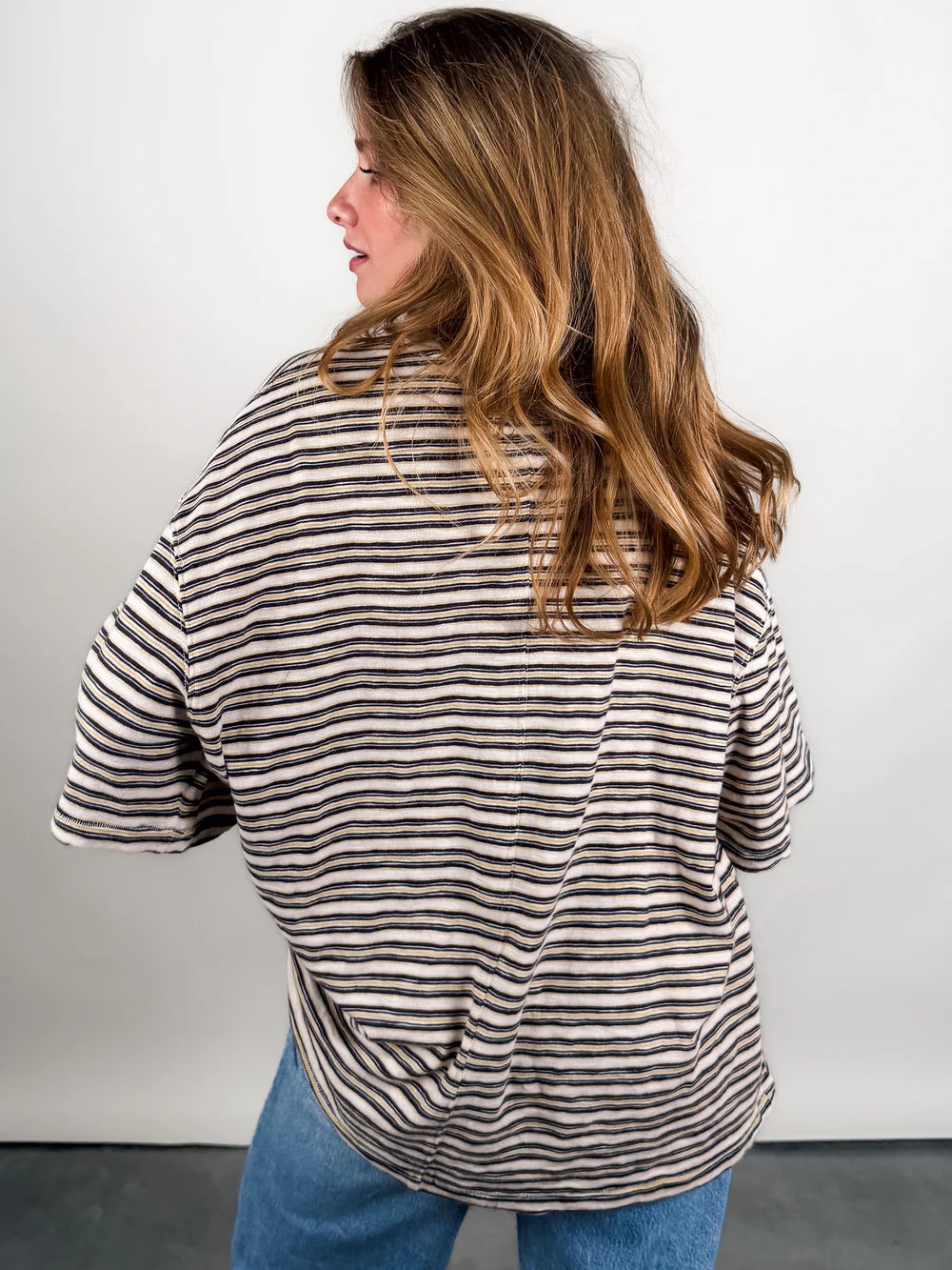 All Love Stipe Pocket Tee