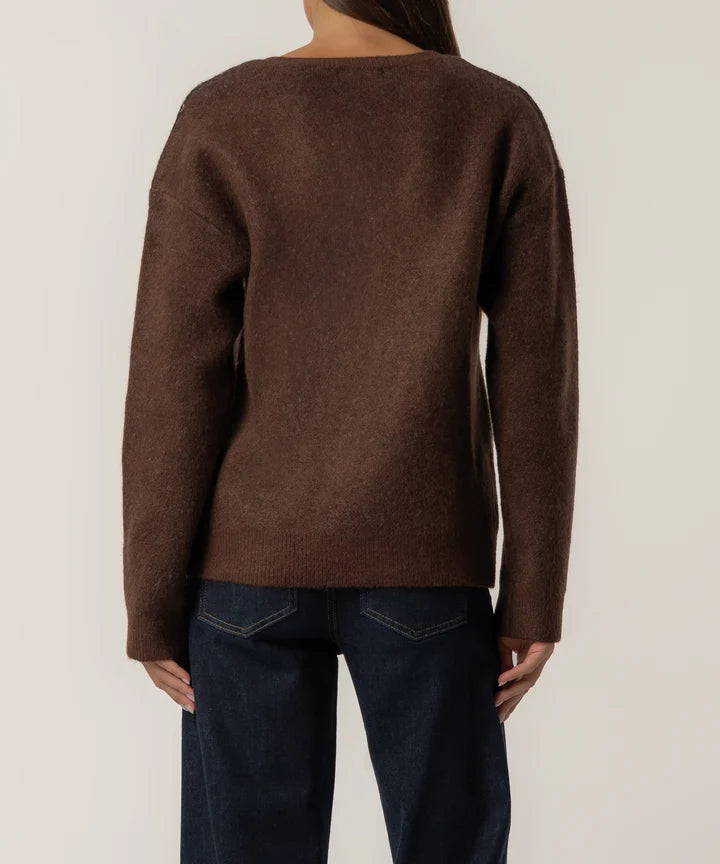 KUT from the Kloth Kimberly Sweater in Nutmeg
