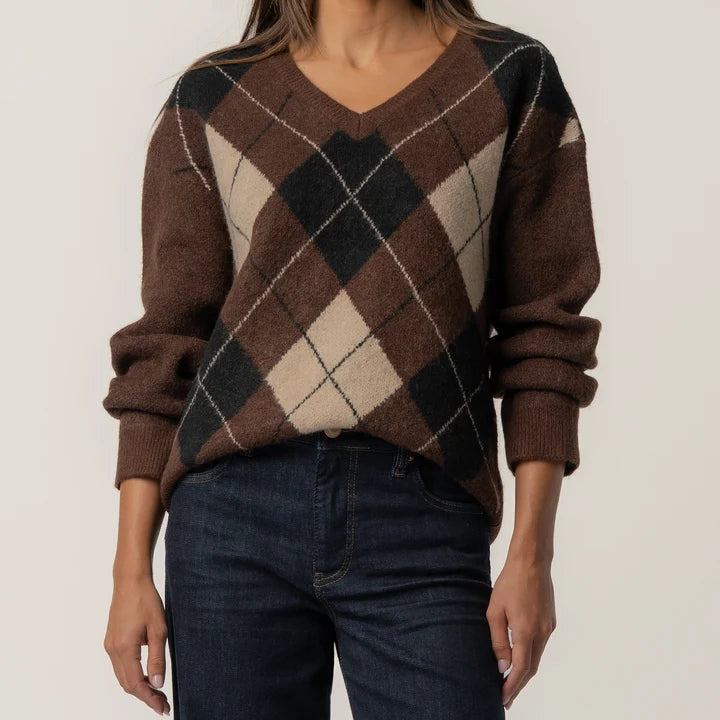 KUT from the Kloth Kimberly Sweater in Nutmeg