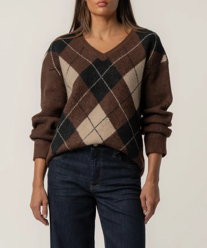 KUT from the Kloth Kimberly Sweater in Nutmeg
