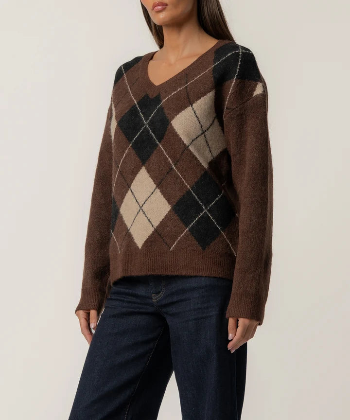 KUT from the Kloth Kimberly Sweater in Nutmeg