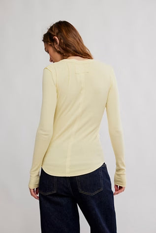 Free People Jamie Henley Yellow Top
