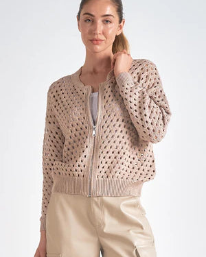 Elan Aster Sweater Cardigan-Blue