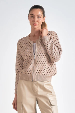 Elan Aster Sweater Cardigan-Blue