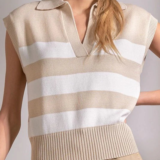 Porter Collared Sleeveless Sweater