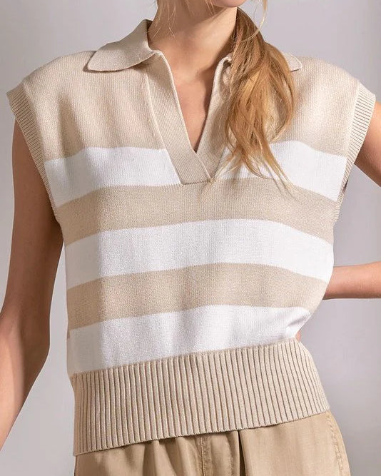 Porter Collared Sleeveless Sweater