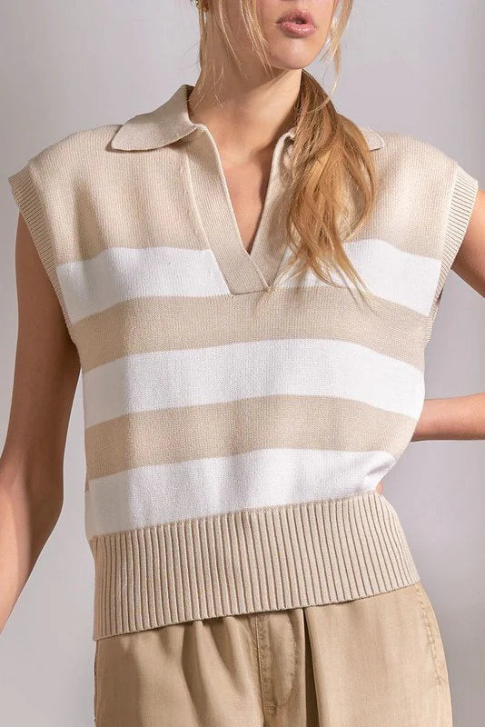 Porter Collared Sleeveless Sweater