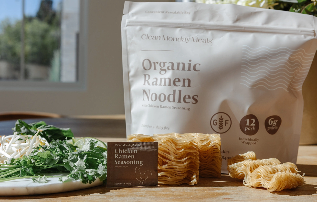 Clean Monday Meals Organic ramen noodles