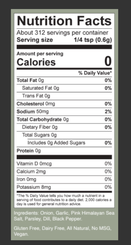 Clean Monday Meals Ranch Seasoning Mix