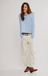 Free People luxurious oversized knit sweater light blue
