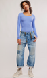 Free People Periwinkle Love Letter top