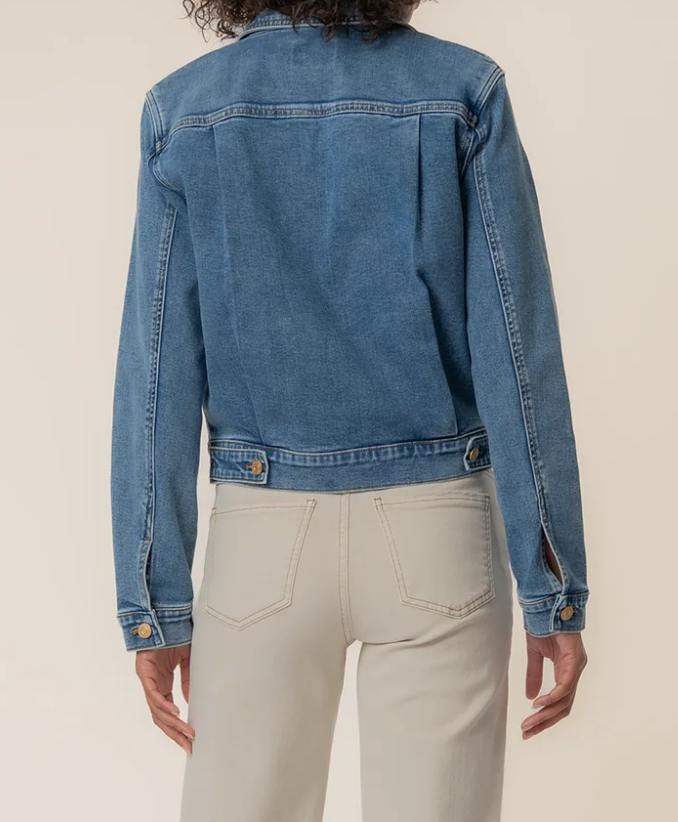 KUT from the Kloth Genevieve Zip front Jacket w/ Slant Pockets