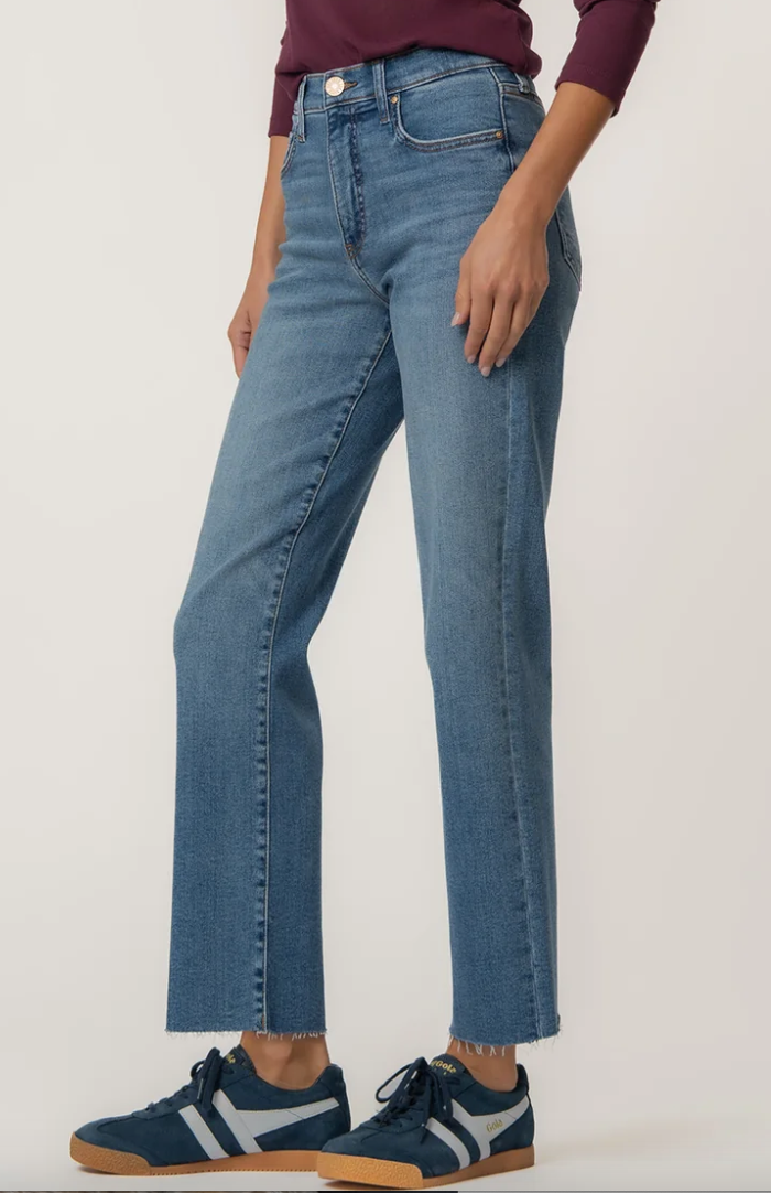KUT from the Kloth AVERY HIGH RISE FAB AB EASY STRAIGHT LEG RAW HEM