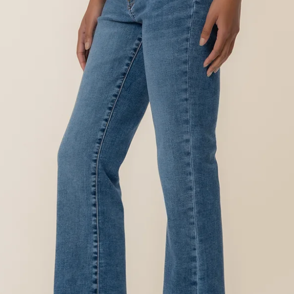 KUT FROM the KLOTH KELSEY HIGH RISE ANKLE FLARE FAKE WELT FRONT POCKETS