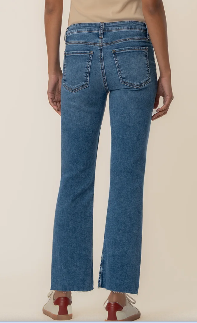 KUT FROM the KLOTH KELSEY HIGH RISE ANKLE FLARE FAKE WELT FRONT POCKETS