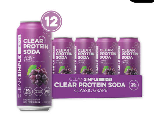 Clean Simple Eats Clear Protein Soda-CASE