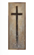 Cross With Flowers 16x48 Large Sign