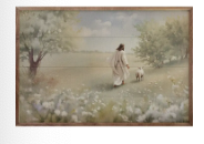 Jesus and The Lamb 24X16 Sign