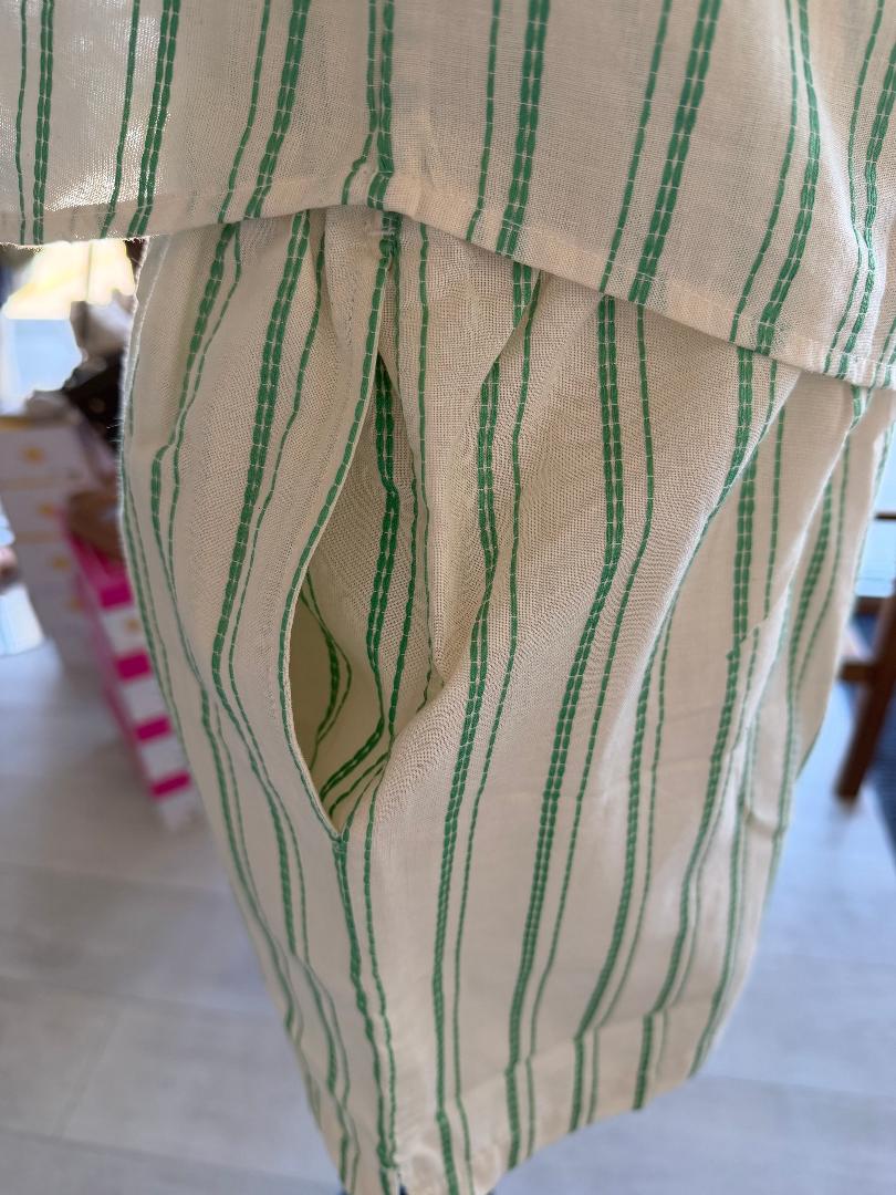 ICHI Relaxed Vertical Stripe Shorts