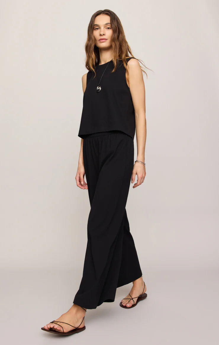 Z Supply Scout High-Rise Cotton Jersey Crop Flare Pant