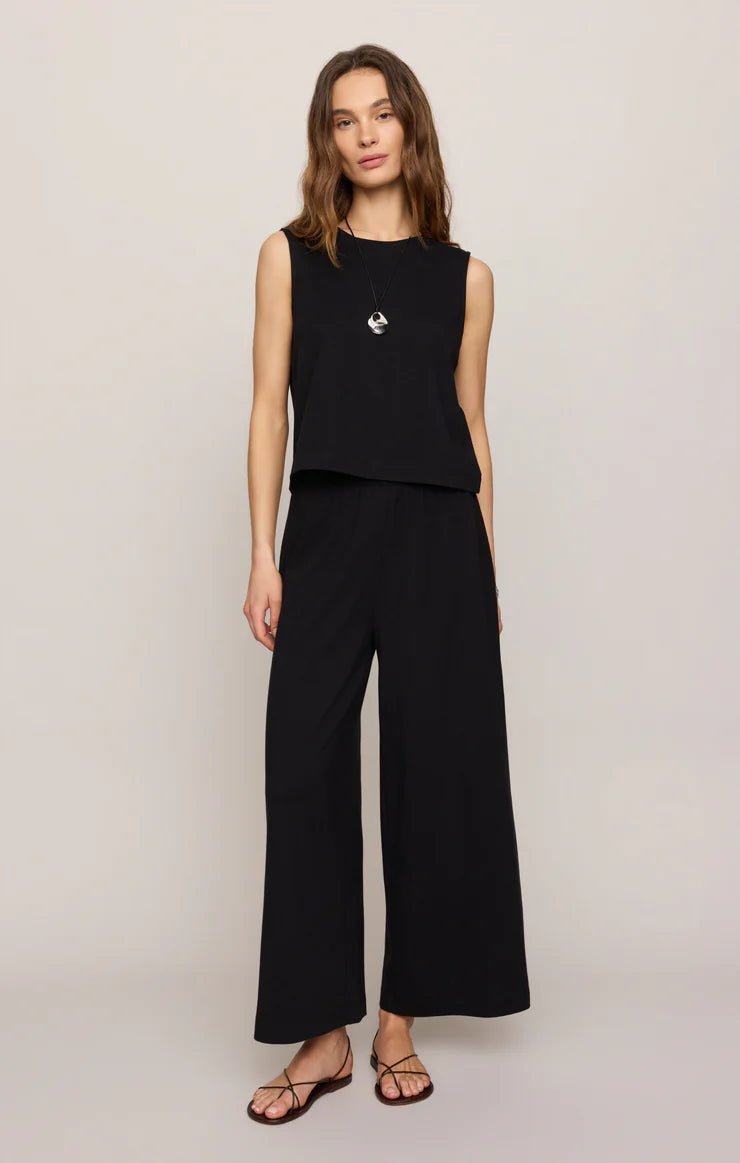 Z Supply Scout High-Rise Cotton Jersey Crop Flare Pant