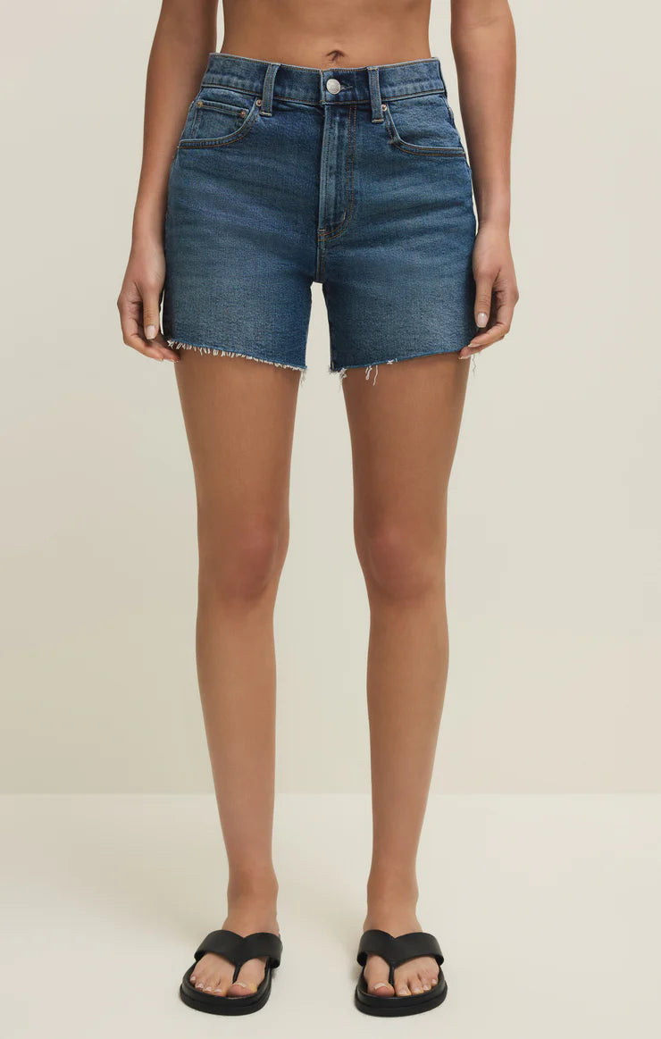 Z Supply Jonah Mid Rise Relaxed Denim Short