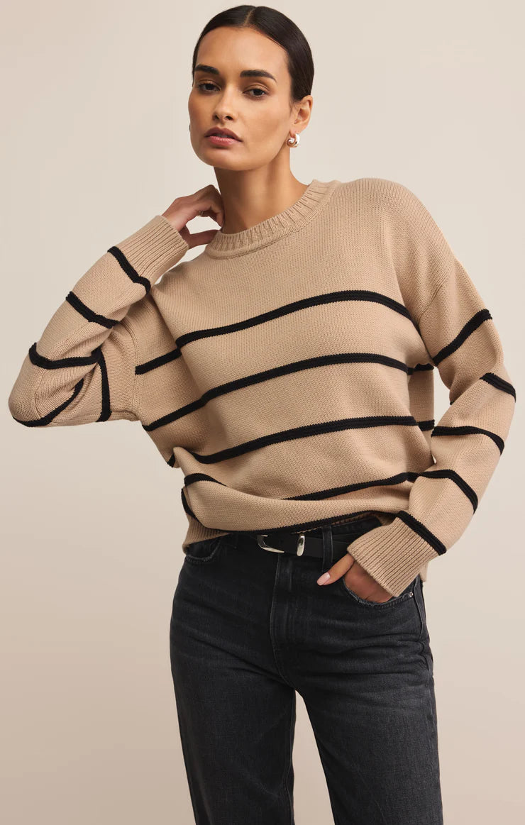 Z Supply Boyfriend Striped Sweater
