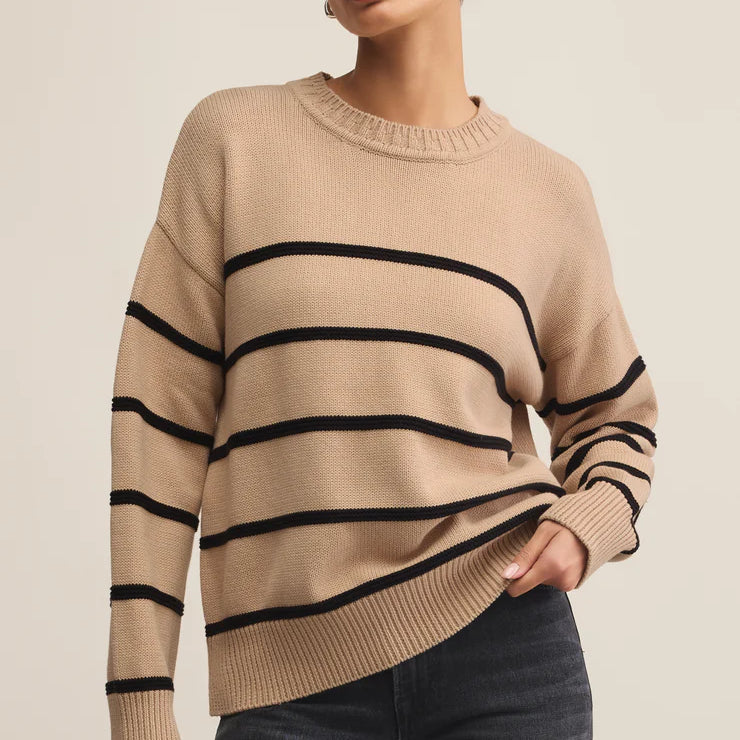 Z Supply Boyfriend Striped Sweater