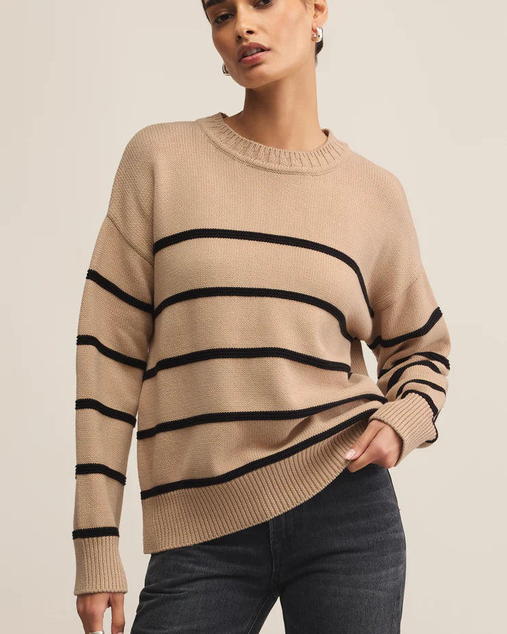 Z Supply Boyfriend Striped Sweater