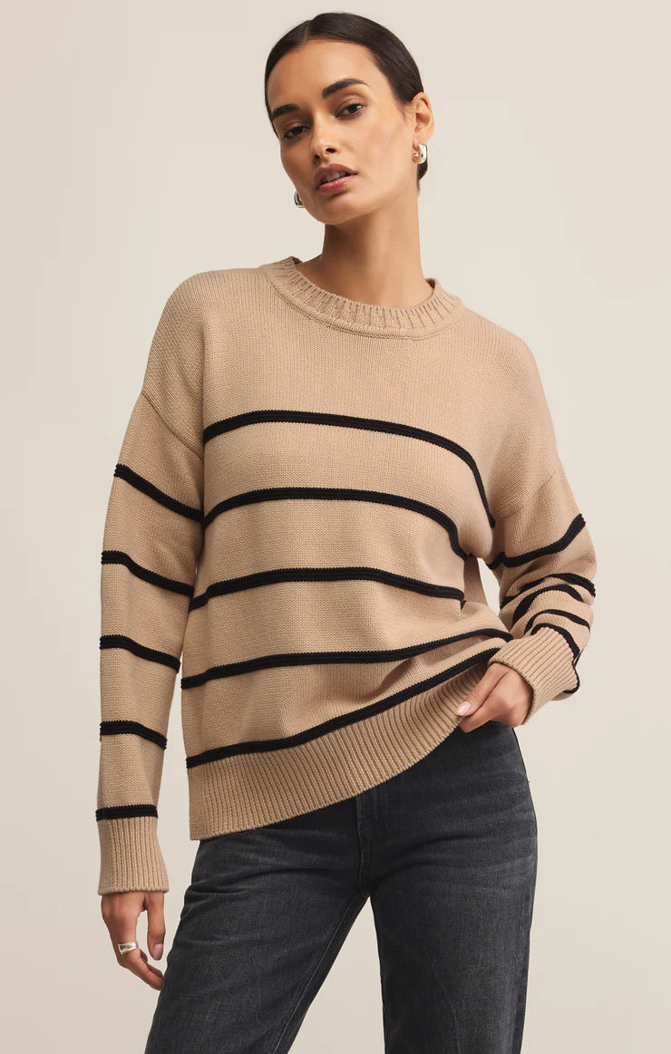 Z Supply Boyfriend Striped Sweater