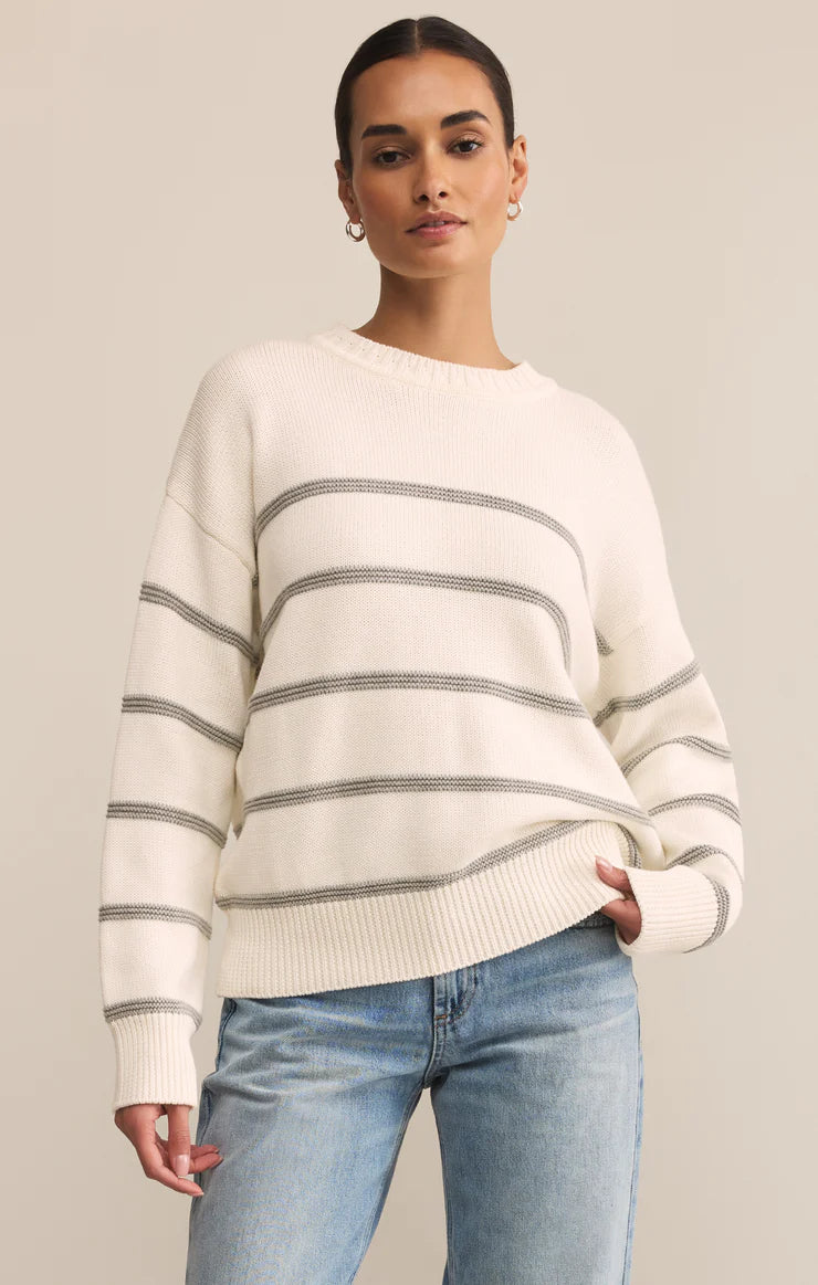 Z Supply Boyfriend Striped Sweater