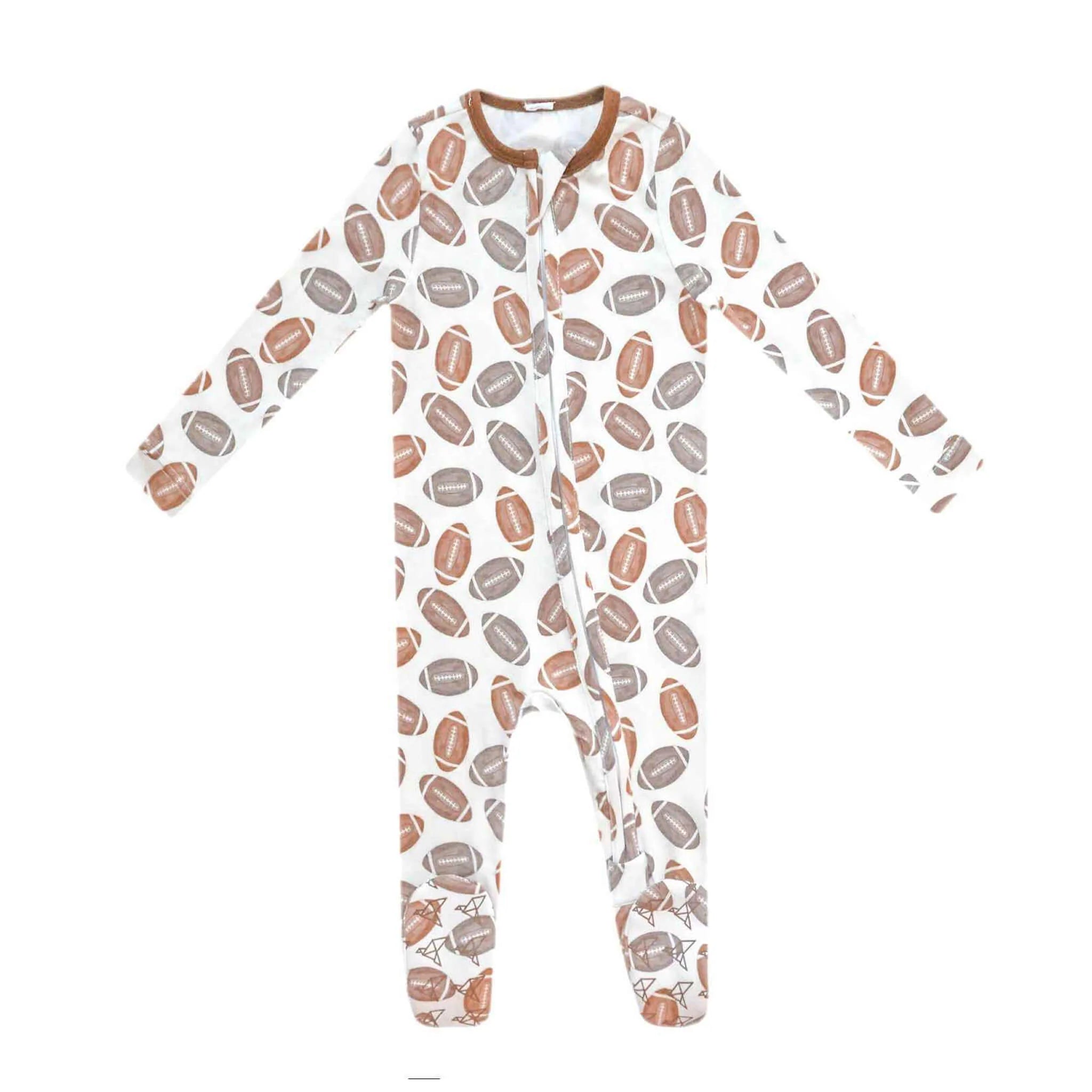 Copper Pearl Zip-Up Footie 6-12mo