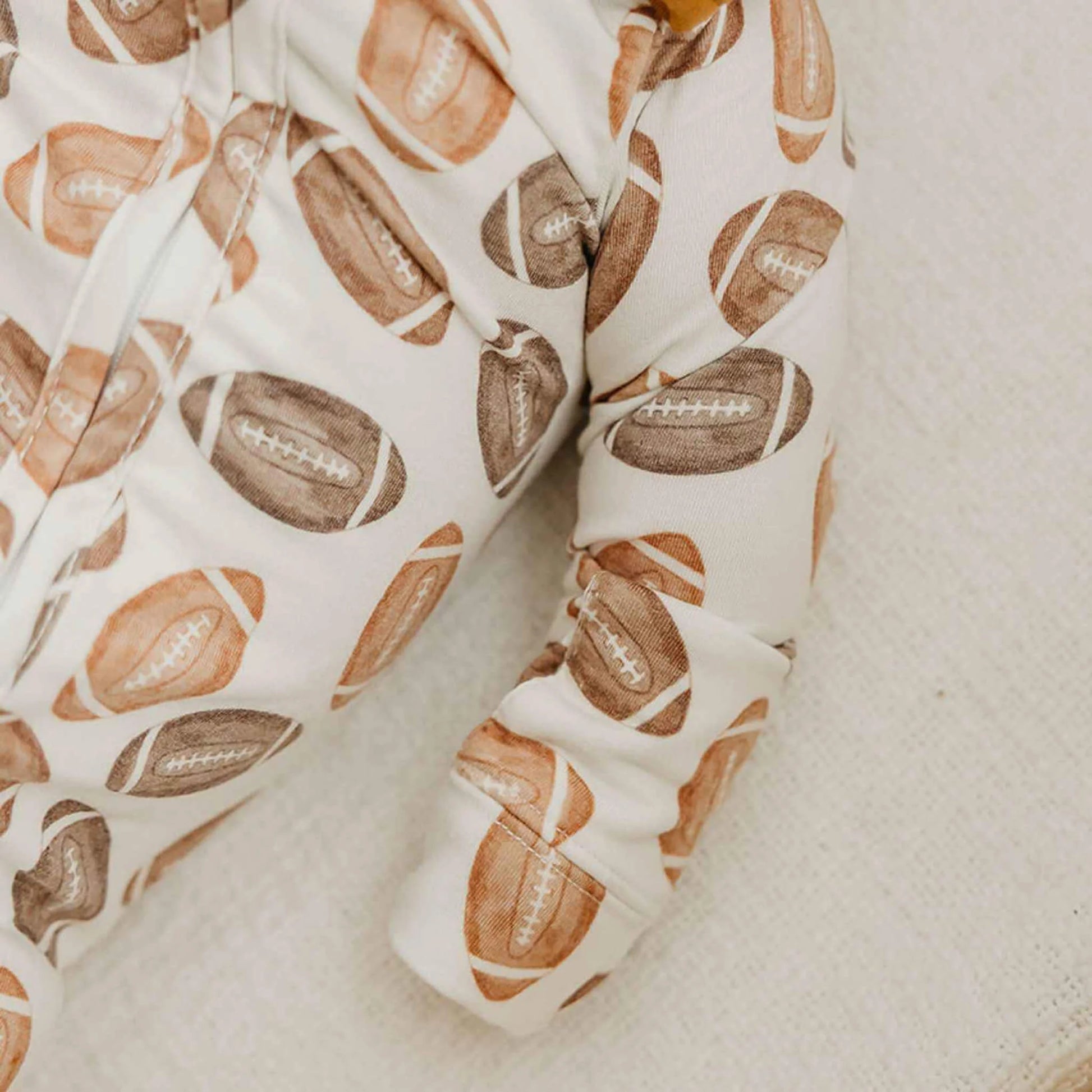 Copper Pearl Zip-Up Footie 6-12mo